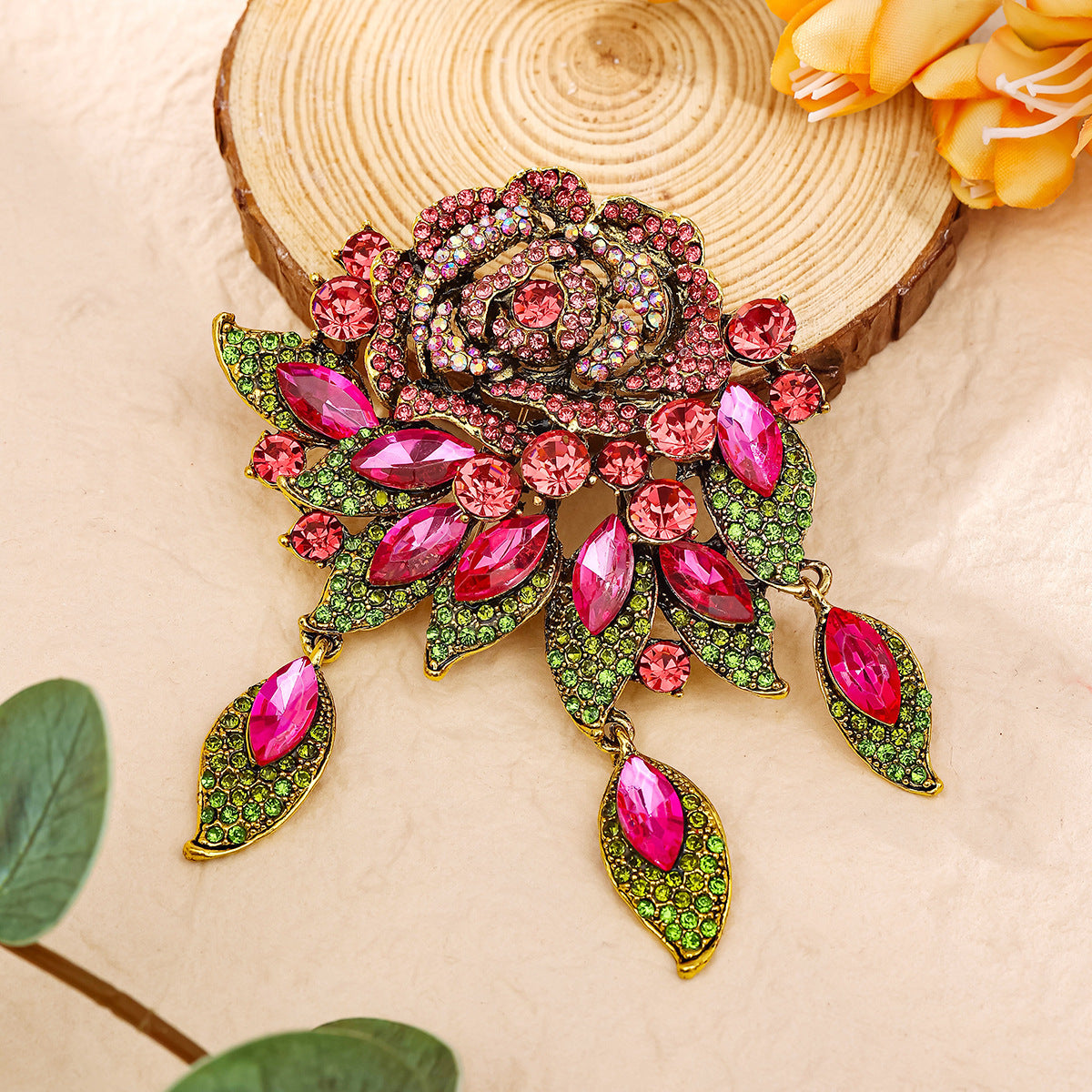 Rose Brooch | Retro Luxury Fashion Pin