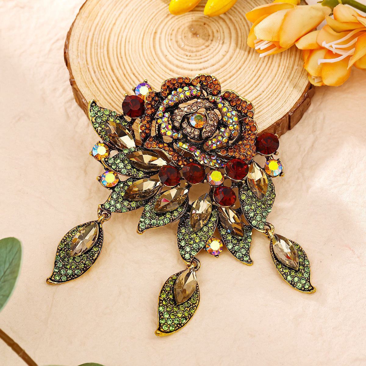 Rose Brooch | Retro Luxury Fashion Pin