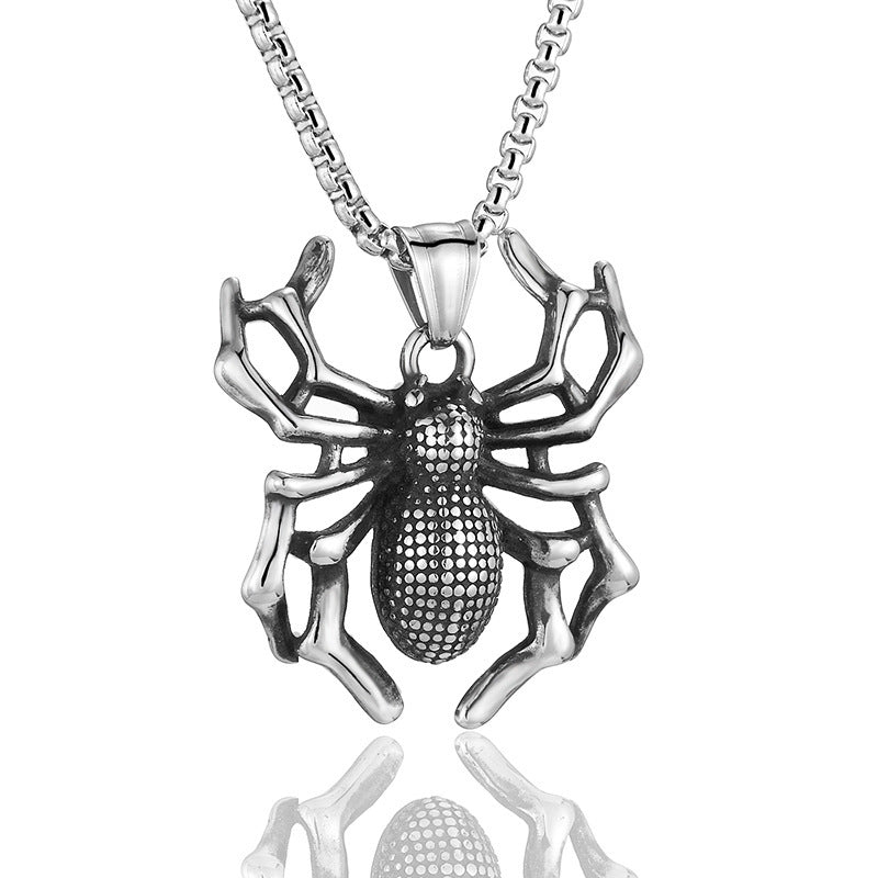Spider Pendant Necklace | Titanium Steel Men’s