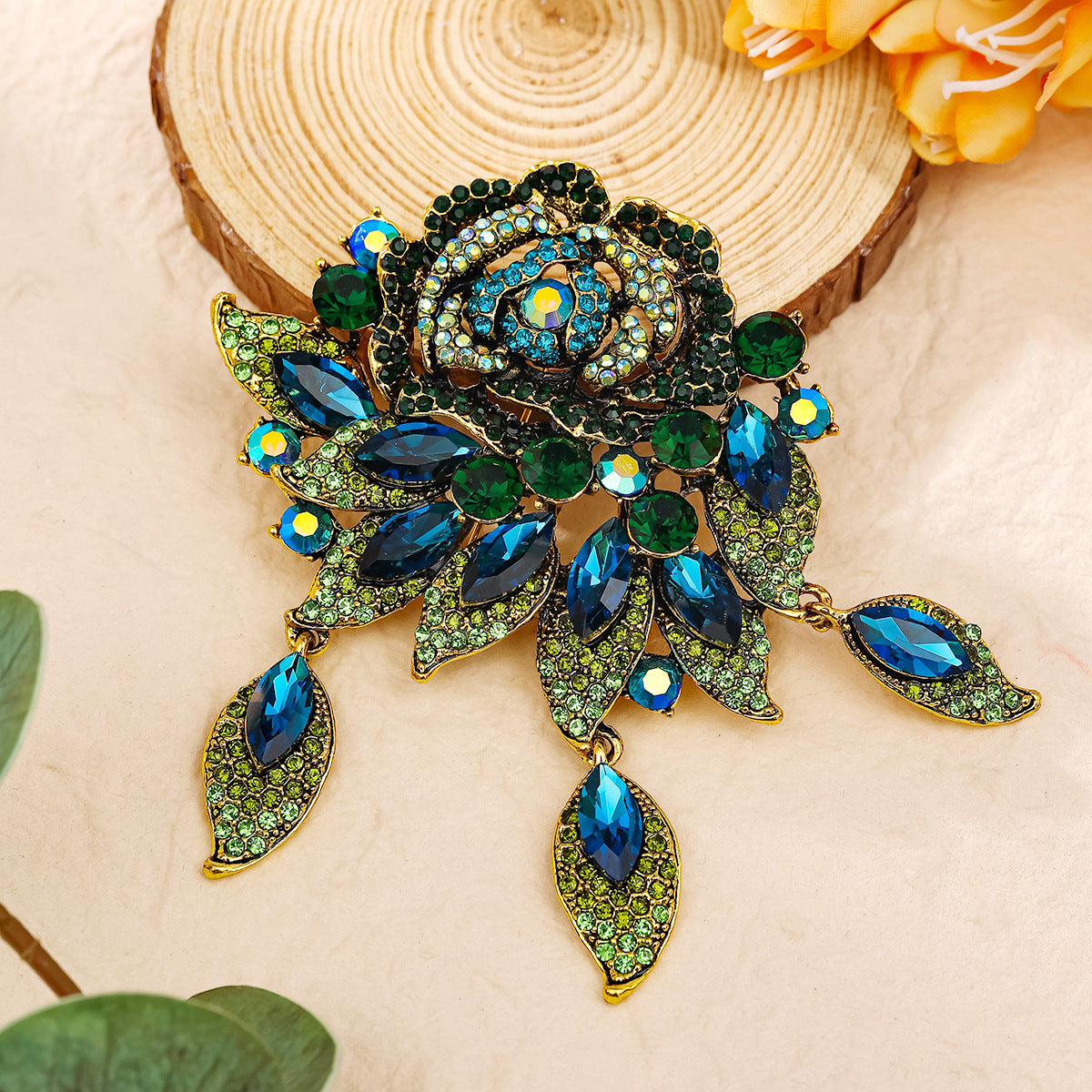 Rose Brooch | Retro Luxury Fashion Pin