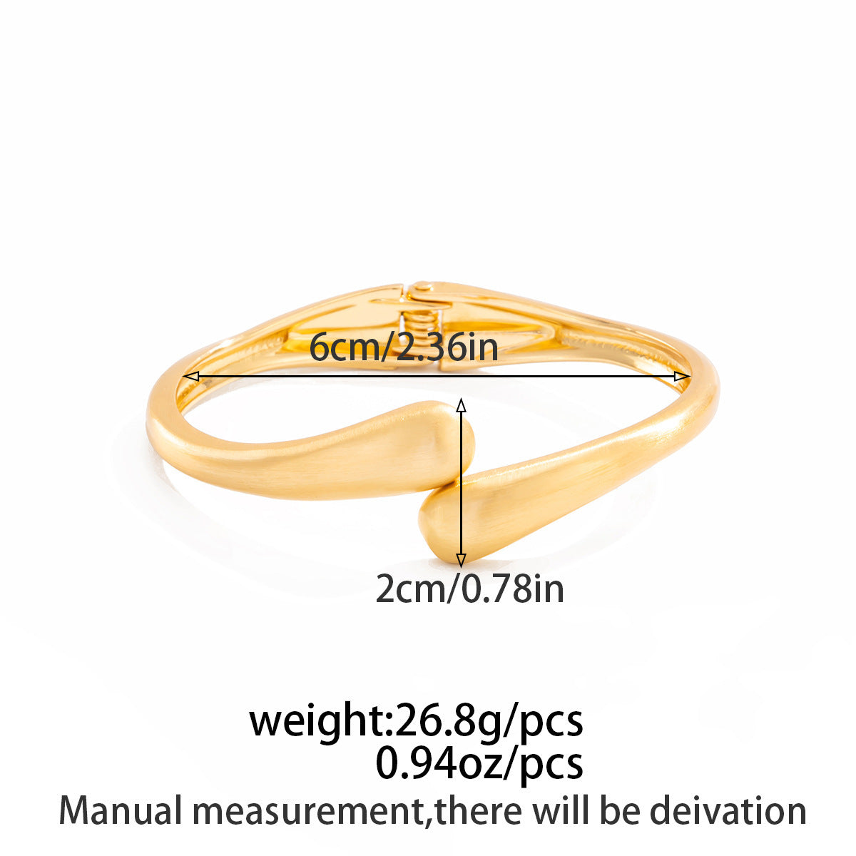 Metal Matte Bracelet | Textured Open Design