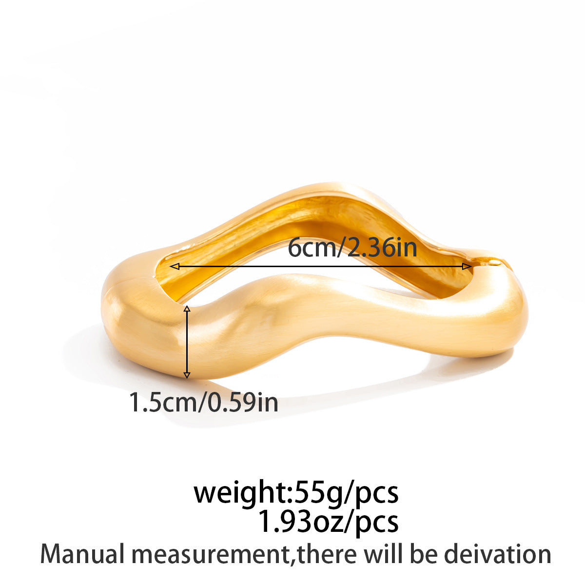 Metal Matte Bracelet | Textured Open Design