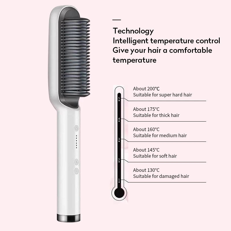 2 in 1 Hair Straightener & Curler | Hot Comb