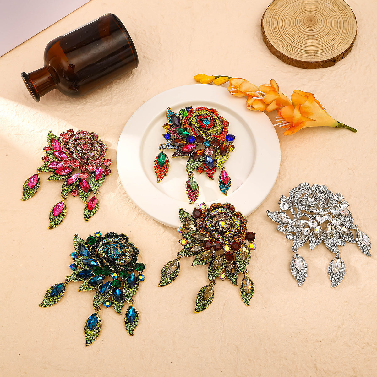 Rose Brooch | Retro Luxury Fashion Pin